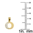 thumbnail image 2 of 14k Two-tone Gold Diamond-cut Initial Letter 'O' Pendant with 1.2mm Rolo chain, 2 of 4