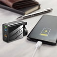 thumbnail image 2 of Chargeur de Voyage Rapide 65 W avec Type‐C PD et Triple Ports USB pour Chargement Rapide d'Appareils Mobiles, 2 of 5