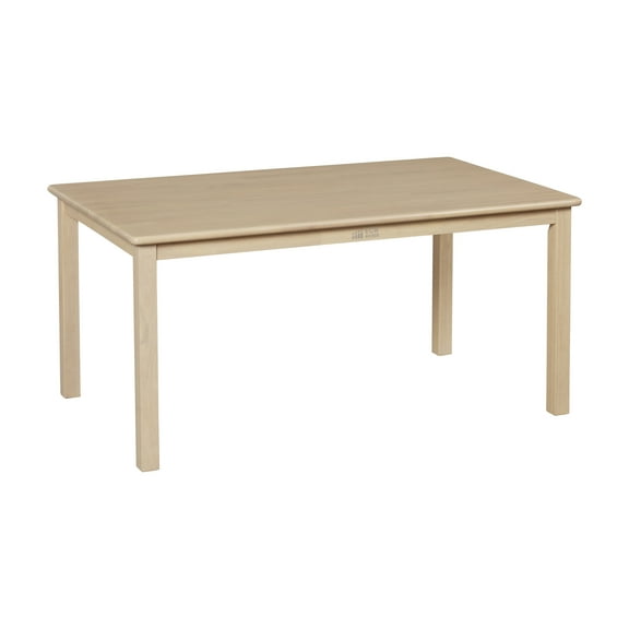 ECR4Kids 30in x 48in Rectangular Hardwood Table with 22in Legs, Kids Furniture, Antique White