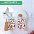 thumbnail image 4 of Yayeee Pot Holders Kitchen Heat Resistant with Pocket 7"x9.8" Cotton Oven Cooking Hot Pads, White Colorful Circles, 4 of 7