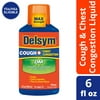 Max Strength Delsym Cough Plus Chest Congestion DM Liquid, Cherry Flavor, 6 fl. oz. Relieves Cough, Chest Congestion, and Thins & Loosens Mucus