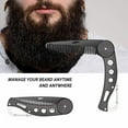 thumbnail image 4 of Kaonry 2pc Stainless Steel Comb, Stainless Folding Beard Comb Portable Multifunction Anti Static Fine to Medium Metal Hair Comb for Men Grooming Combing Hair Beard and Mustache Styling, 4 of 9