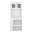 thumbnail image 5 of Capienza Pantry Cabinet, Two Shelves, Double Door, One Drawer, Three Side Shelves White, 5 of 5