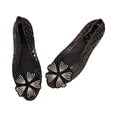 thumbnail image 5 of Stunner Women's Beach Jelly Shoes Flower Slip On Crystal Summer Soft Hollow Ballet Flats, 5 of 5