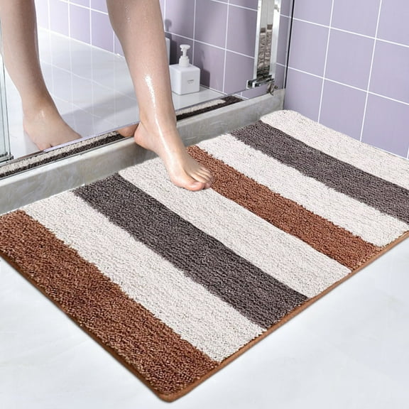 CSSAD Bathroom Rugs,Soft and Absorbent Microfiber Bath Rugs,Non-Slip Shower Carpet,Machine Wash Dry,Bath Mats for Bathroom Floor,Tub and Shower,(1-Piece,16"x 24")