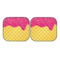 thumbnail image 5 of Lsque Red Ice Cream 2 PCS Windshield Sun Shade | CarFoldable Window Covers | Car Accessories Reflect UV for Universal Cars SUV Truck | Small, 5 of 7