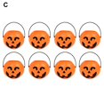 thumbnail image 1 of 8pcs Attrayants Bonbons Seau Poignée Conception Pc Forme de Citrouille Compact Support de Stockage Portable pour Festival, 1 of 5