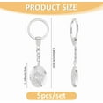 thumbnail image 2 of 5Pcs Locket Keychains Brass Memory Photo Locket Keychain Oval Flower Locket Keychains for Bag Hat Key, 2 of 9