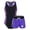 Purple, variant on Chictry Two-Piece Swimming Jumpsuit with Shorts