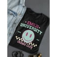 thumbnail image 3 of Emoji University Drama Club - Retro Smile Emoji Women's T-shirt, 3 of 4