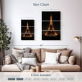 thumbnail image 3 of Elephant Stock Eiffel Tower At Night Wall Art - Vertical Multi Panel Canvas - Living Room Wall Decor - Places Multi Panel - Black And Brown Decor - 20" x 32", 3 of 4