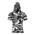 thumbnail image 4 of Men Summer Quick Dry Short Sleeve Hooded T Shirt with Face Cover Breathable Sun Protection Athletic Tops for Fishing Hiking Running Workout Outdoor Sports, 4 of 6