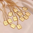 thumbnail image 2 of HIJONES 12 Birth Flower Square Tag Pendant Necklaces for Women Jan. to Dec. Guardian Month Flower Pendant Engraved Dainty Jewelry May Lily, 2 of 6