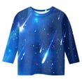 thumbnail image 3 of ZTKWD Shirts for Boys Girls Kids 3D Graphic Casual Crewneck 3/4 Sleeve Tops Tees for Teens 6-16 Years, 3 of 4