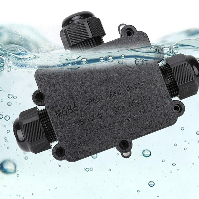 Terminal Box, Sealing Dustproof Sun Protection Junction Box Waterproof For Underwater Lights For Street Lights For Waterproof Equipment T Type