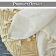 thumbnail image 3 of Vintage Linen Window Drapes Tassels Sheer Cream Beige Tier Curtains Cafe Kitchen Net Short Curtains Panels Rod Pocket Valance, 3 of 8