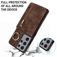 thumbnail image 5 of Nalacover for Samsung S21 Ultra, Wallet with RFID Credit Card Holder and Zipper Pocket,Drop Protection Flip Cover Ring Holder Kickstand with Double Magnetic Clasp for Samsung Galaxy S21 Ultra, Brown, 5 of 10