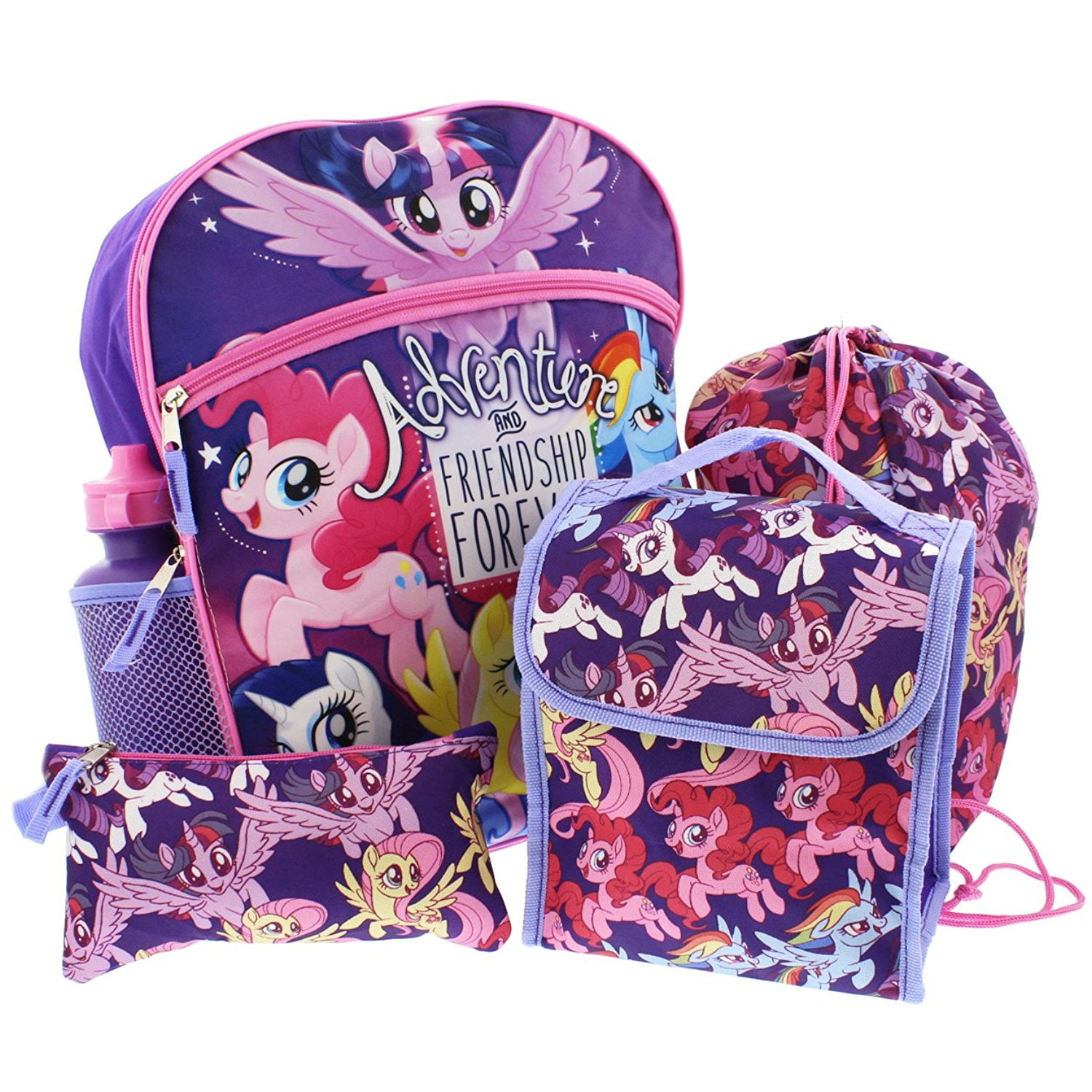 My Little Pony 5-Piece Backpack & Lunch Bag Set