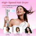 thumbnail image 4 of 5-in-1 Hot Air Styler & Hair Dryer Brush with Powerful Motor & Negative Ions for Fast Drying, Curling, & Frizz-Free Styling (Purple), 4 of 18