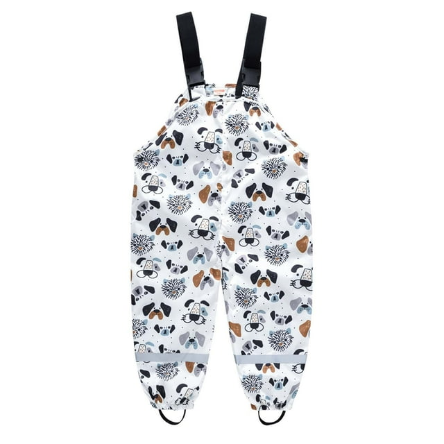 Pantalon de Pluie à Bretelles pour Enfants, Dessin Animé, pour Bébés Garçons et Filles, Pantalon d'Assaut pour Jouer dans l'Eau