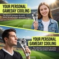 thumbnail image 3 of Fountwell Soccer Shaped Handheld Fan, Portable USB Rechargeable Mini Fan – Lightweight Stadium Fan for Game Day, Travel, Outdoor, 2026 Football Event Gifts, 3 of 7