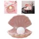 thumbnail image 4 of Lámpara de cerámica con forma de concha y perla para decoración de dormitorio, luz nocturna, concha de hadas 3D, almacenamiento para Rosado, 4 of 9