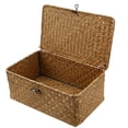 thumbnail image 1 of Seaweed Woven Storage Western Wedding Companion Covered Rattan Woven Storage Fabric under Bed Storage Sentimental Boxes for Organizing Wardrobe Storage Organizer Sheet Bag Large Storage Containers for, 1 of 4
