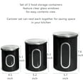 thumbnail image 4 of Mixpresso 3 Piece Black Canisters Sets For The Kitchen, Kitchen Jars With See Window, Airtight Coffee Container Tea Organizer & Sugar Canister, Kitchen Canisters Set of 3 Black Kitchen Décor, 4 of 7
