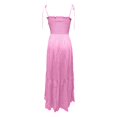 thumbnail image 6 of DHFJKG Women's Summer Dress Smocked Cami Spaghetti Strap A Line Maxi Dress Fashion Beach Vacation Clothes Cozy Dresses, 6 of 6