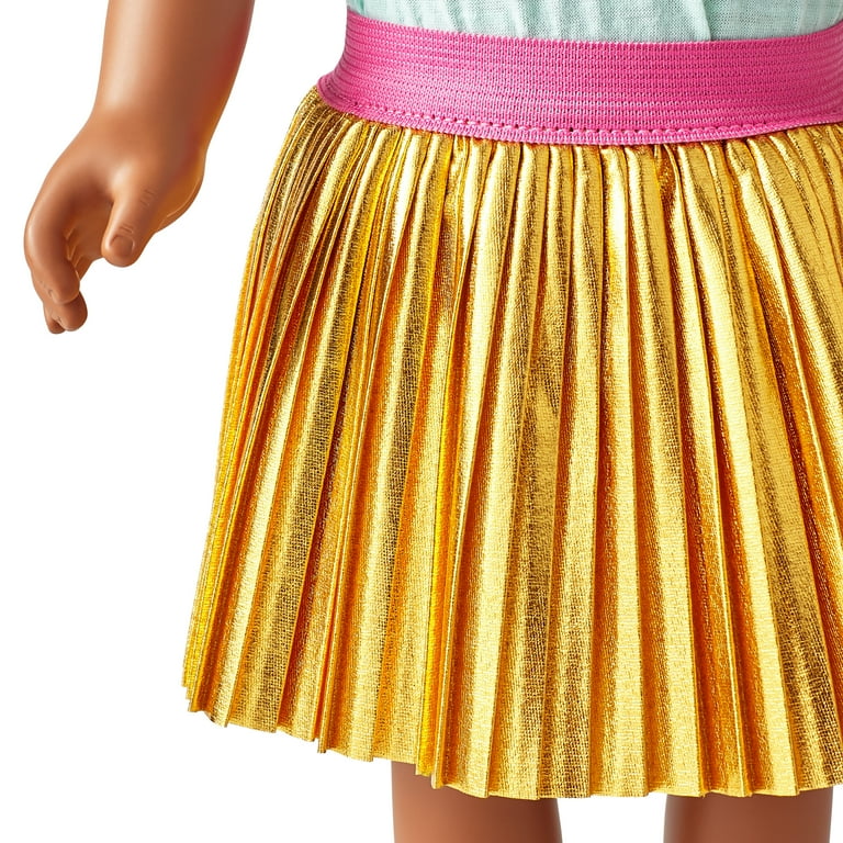 Gold pleated skirt walmart sale