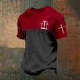 thumbnail image 2 of Jesus Cross T Shirts for Men Faith Christian Tees Short Sleeve Breathable Basic Tops Relaxed Fit Black XXL, 2 of 4