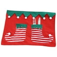 Clearance! Uscallm Santa Claus And Elfs Table Mats Knife And Fork Mats