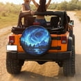thumbnail image 3 of KAKALAD Wolf Howling Galaxy Pattern Spare Tire Cover Universal Vehicle Accessories Buckle Car Tools 15”in, 3 of 6