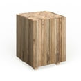 thumbnail image 2 of SAFAVIEH Richmond Rustic Wood Block Round Square End Table Medium Oak, 2 of 5
