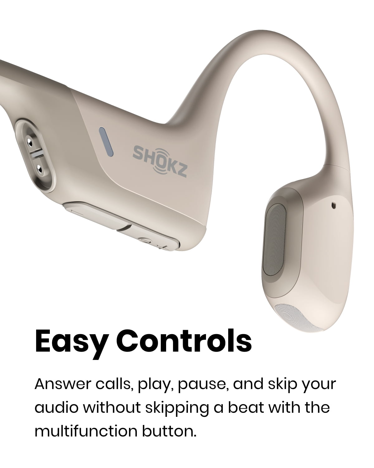 Shokz OpenRun Pro Premium Bone Conduction Open-Ear Sport Headphones Beige  S810-ST-BG-US - Best Buy