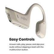 Shokz OpenRun Pro Premium Bone Conduction Open Ear Bluetooth Headphones for Sports with Cooling Wristband (Beige)
