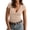 Beige-XXL, variant on Women's Short-Sleeve Slim Fit Deep V-Neck Crossover Wrap Waist-cinching T-Shirt with Side
