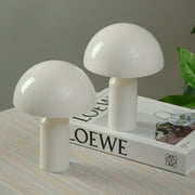 XAOCENH Battery Operated Bedside Decor: Minimalist Mushroom Table Lamp with Adjustable Brightness and Color Changing Feature - Perfect for Brightening Up Your Bedroom