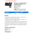 thumbnail image 2 of MAP Sensor - Compatible with 2011 - 2015 Chevy Volt Base 1.4L 4-Cylinder LUU VIN 4 2012 2013 2014, 2 of 2