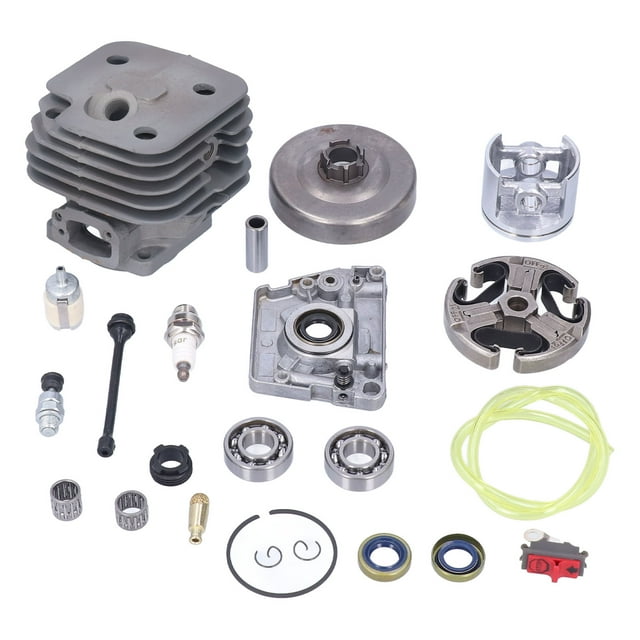 Kit de Cilindro de Motosierra ANGGREK Juego de Pistón de 52 Mm Aluminio Resistente para Husqvarna 61 268 272 272XP