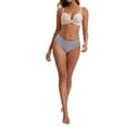 thumbnail image 2 of INSPIRE CHIC Plus Size for Women's Cotton Mid-Waisted Briefs Full Coverage Comfortable Classic Underwear M Gray, 2 of 4