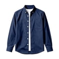 thumbnail image 4 of StSilkitty Button down Shirts for Men Long Sleeve Stand Collar Dress Shirt with Pocket Lightweight Soft Office Work Tops, 4 of 7