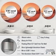 thumbnail image 4 of Designart "Grey And Amber Wave Spectacular Display" Beach Rund Mirror For Wall Decor - Large Coral Round Print Mirror - Round Coastal Mirror - Wall Mounted Round Large Mirror - 23" x 23", 4 of 6