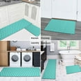 thumbnail image 5 of Turquoise Geometric Quatrefoil Pattern Kitchen Rugs Sets Of 2,Anti Fatigue Kitchen Mat Rugs Non Slip Washable,Decorative Kitchen Floor Mats for Kitchen,Sink,Laundry,17"x30"+17"x47", 5 of 7