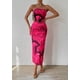 thumbnail image 4 of Vestido PRETTYGARDEN Strapless Maxi Bodycon Floral Rojo S, 4 of 7
