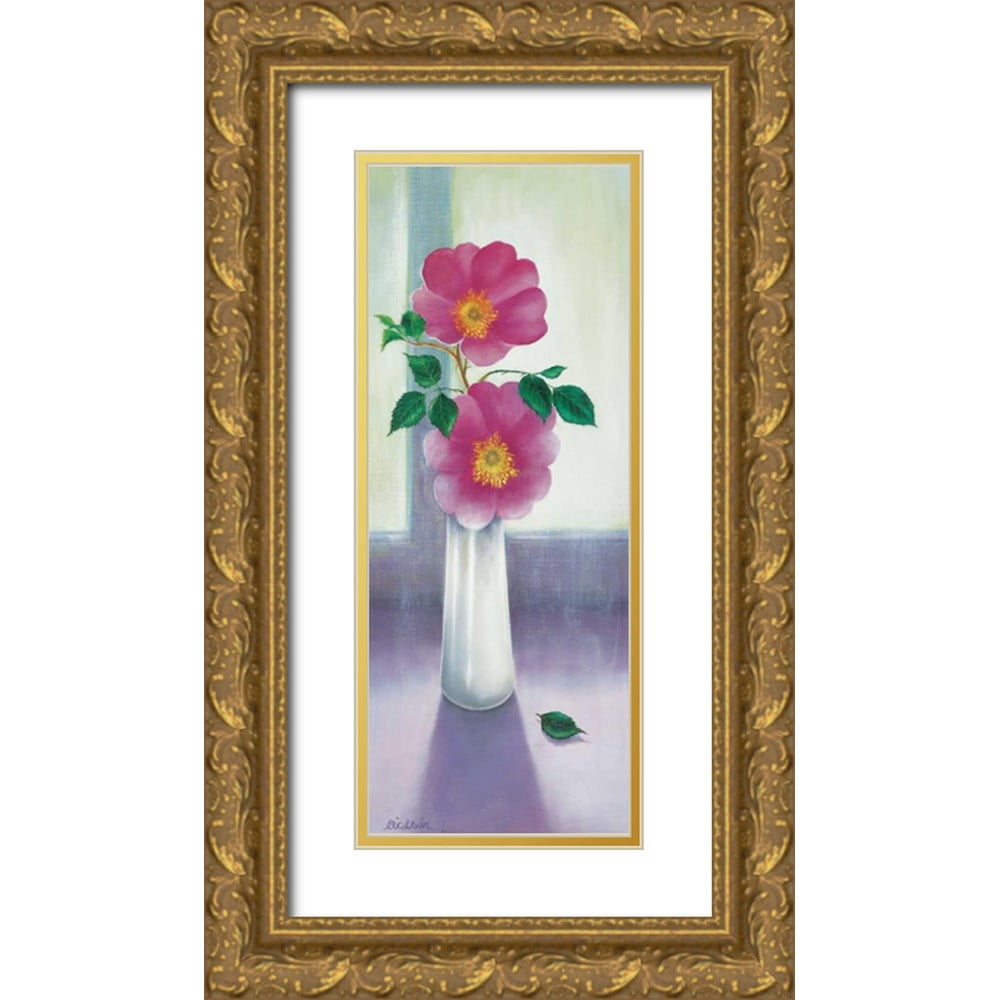 Erwin Eric 8x14 Gold Ornate Wood Framed with Double Matting Museum Art Print Titled - Shadows of Summer