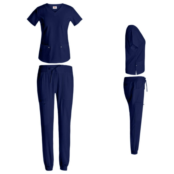 Ladies Stretch Jogger Scrub Set
