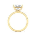 thumbnail image 3 of Amarillo - Moissanite Princess Cut Lab Diamond Engagement Ring With PavÃ© Sidestones, 3 of 4