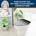 thumbnail image 7 of Buganda Soft Microfiber Toilet Lid Cover, Washable Bathroom Seat Covers, Fits Most Round, Elongated and Oblong Lids, Black, 19.5"X18.5", 7 of 7