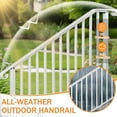 thumbnail image 5 of Glaxias Handrails for Outdoor Steps Outdoor 4 Level Iron Handrail Matte , Easy DIY Installation Kit Included, White Wrought Iron Hand Rails for Outdoor Steps,White, 5 of 7